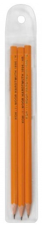 Набор карандашей ч/г Koh-I-Noor 1696 1696003040TE B-H шестигран. пакет европод. 3 карандаша