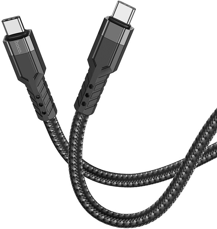 Кабель Hoco U110 Type-C to Type-C USB Type-C (m)-USB Type-C (m) 1.2м черный коробка