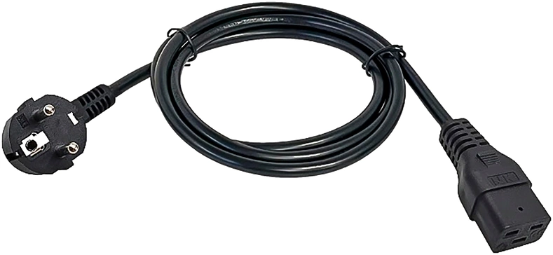 Шнур питания ITK PC-C19D-2M C19-Schuko проводник.:3x1.5мм2 2м 230В 16А черный