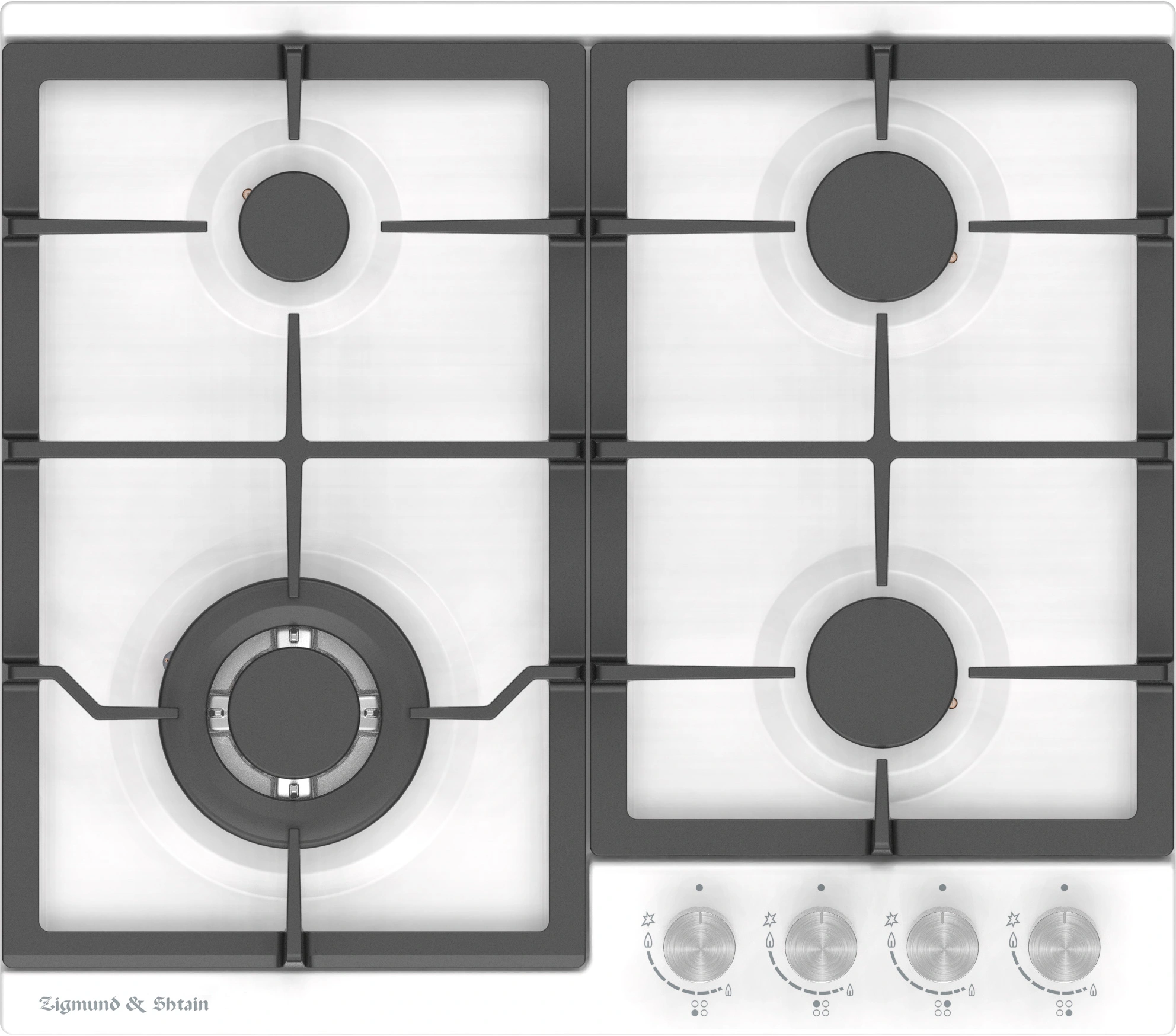 Газовая варочная поверхность Zigmund & Shtain G 14.6 W белый