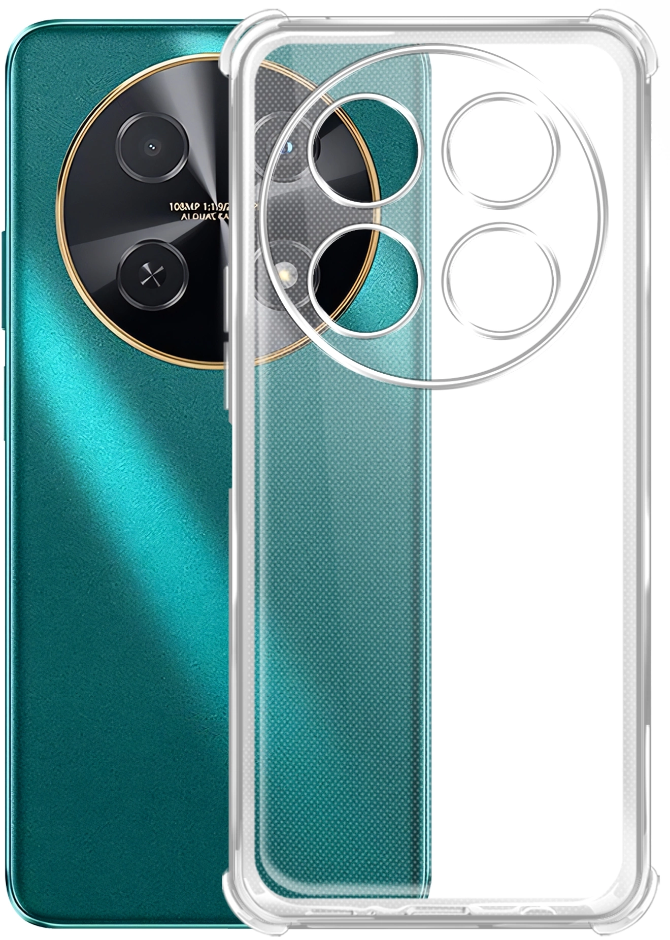 Чехол (клип-кейс) BoraSCO для Huawei Nova 12i Bumper Case прозрачный (73427)