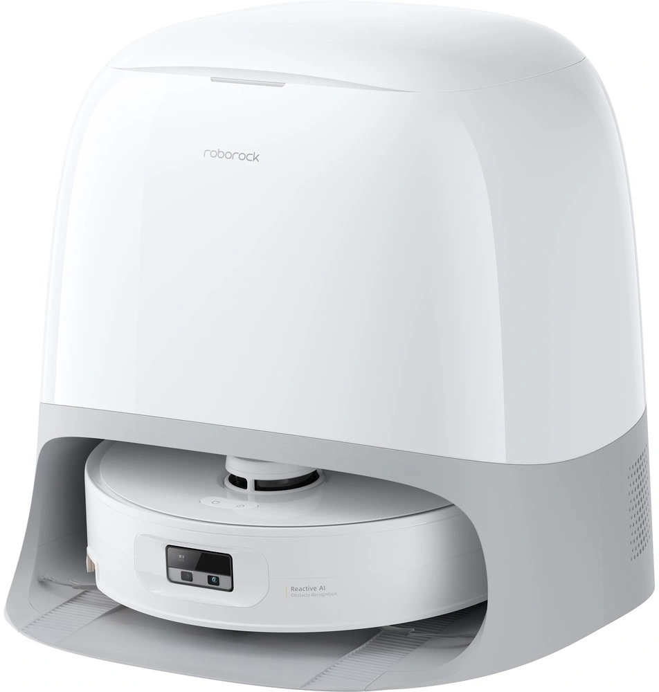Пылесос-робот Roborock Qrevo Curv 2 Flow 65Вт белый