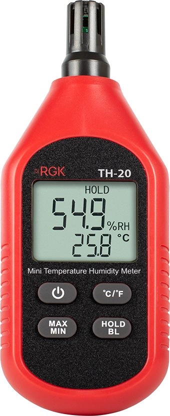 Термогигрометр RGK TH-20 портативный красный/черный (778619)