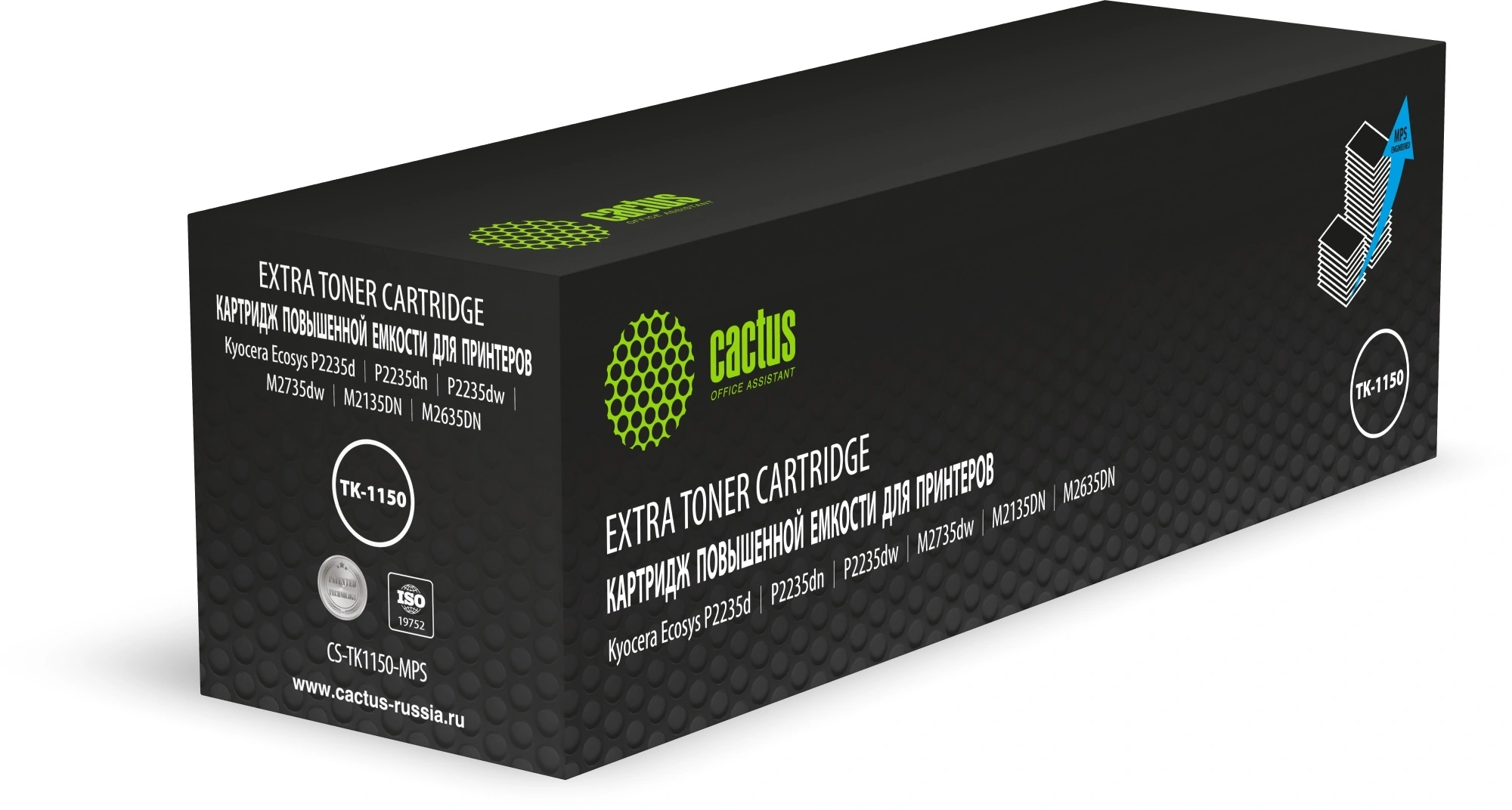 Картридж лазерный Cactus CS-TK1150-MPS черный (5000стр.) для Kyocera Ecosys P2235d/P2235dn/P2235dw/M2735dw/M2135DN/M2635DN с чипом