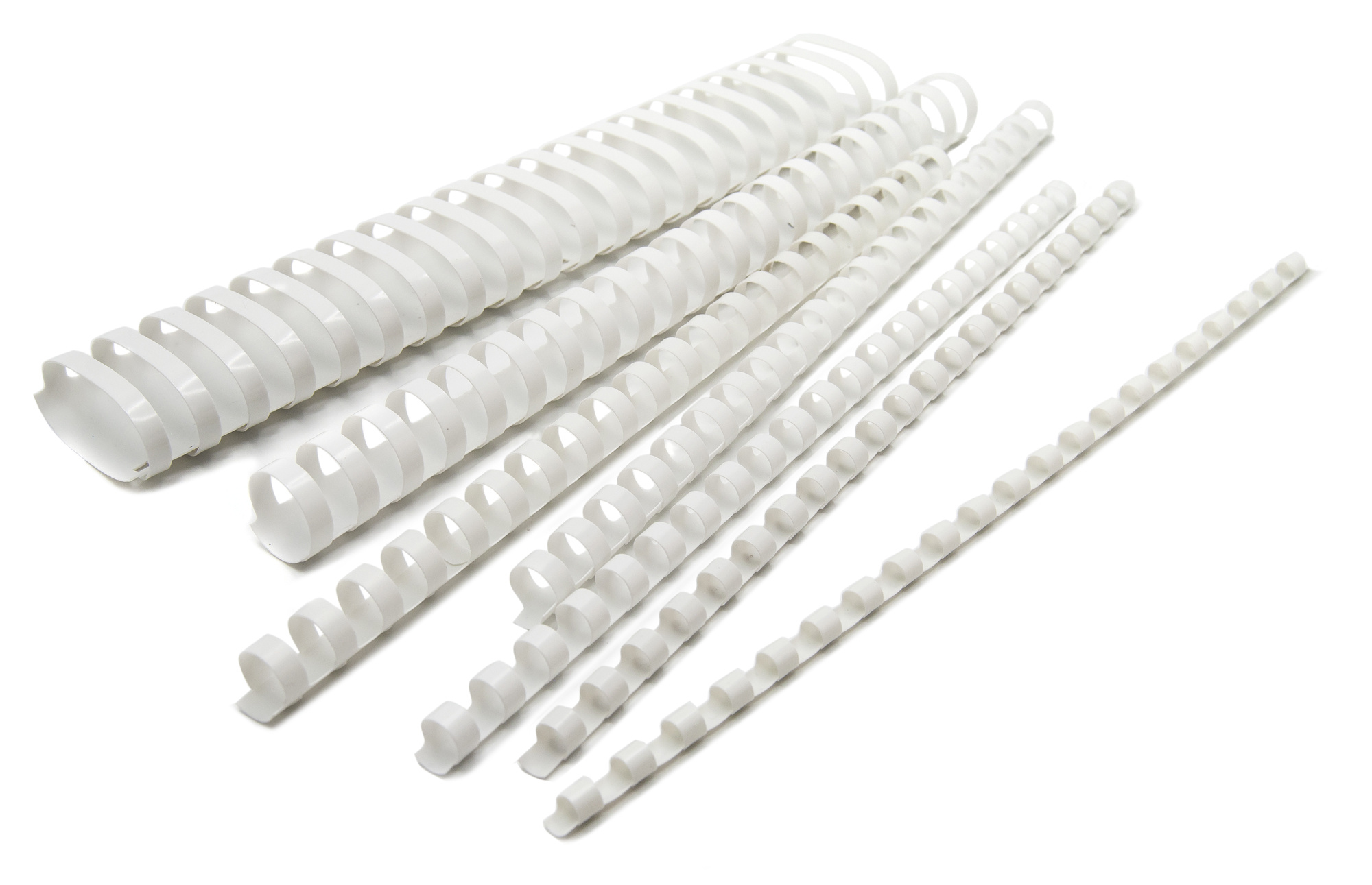 Пружины для переплета пластиковые Silwerhof d=45мм 341-410лист A4 белый (50шт)