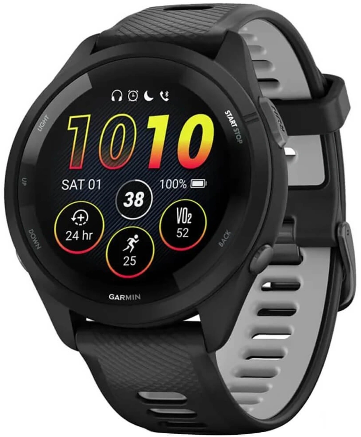 Смарт-часы Garmin Forerunner 265 33мм 1.3" AMOLED корп.черный рем.черный (010-02810-10)