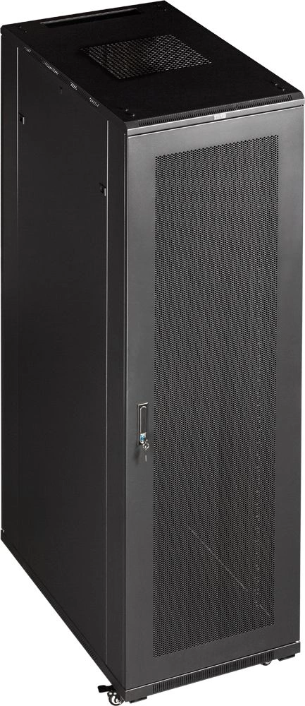 Шкаф серверный Lanmaster (TWT-CBB-32U-6X10-G1) напольный 32U 600x1000мм пер.дв.стекл задн.дв.двуст. 2 бок.пан. 800кг черный