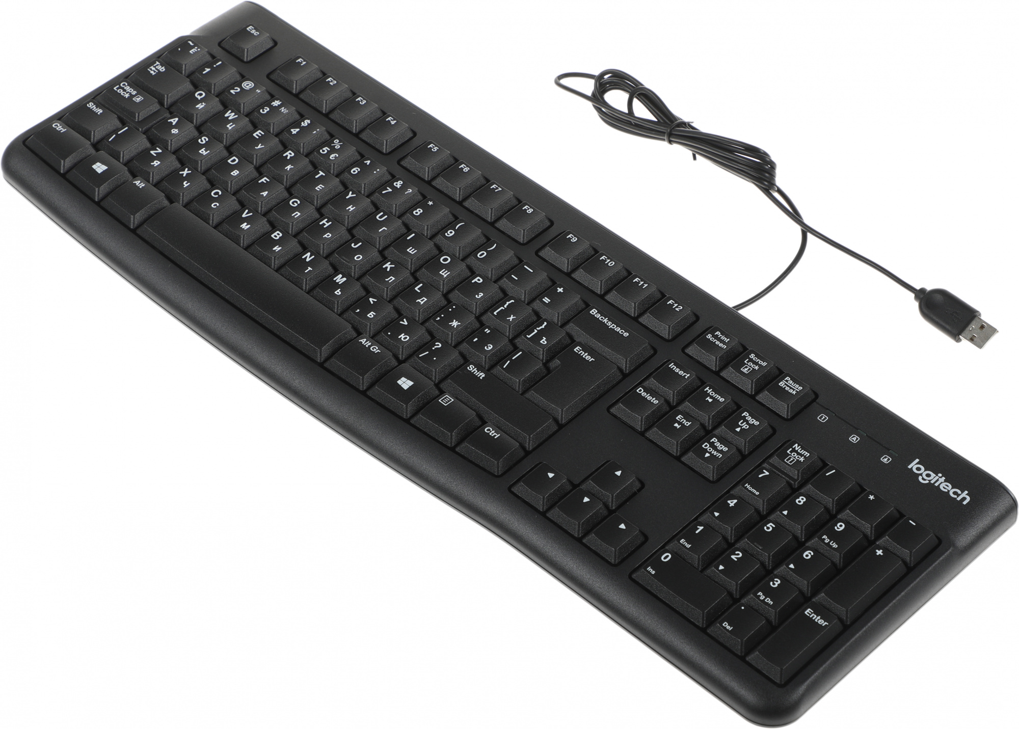 Клавиатура Logitech K120 черный USB (920-002508)