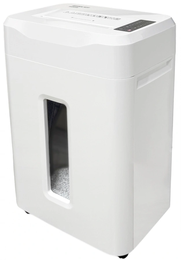 Шредер Office Kit S225 1,9х12 белый (секр.P-5) фрагменты 18лист. 35лтр. скобы пл.карты CD