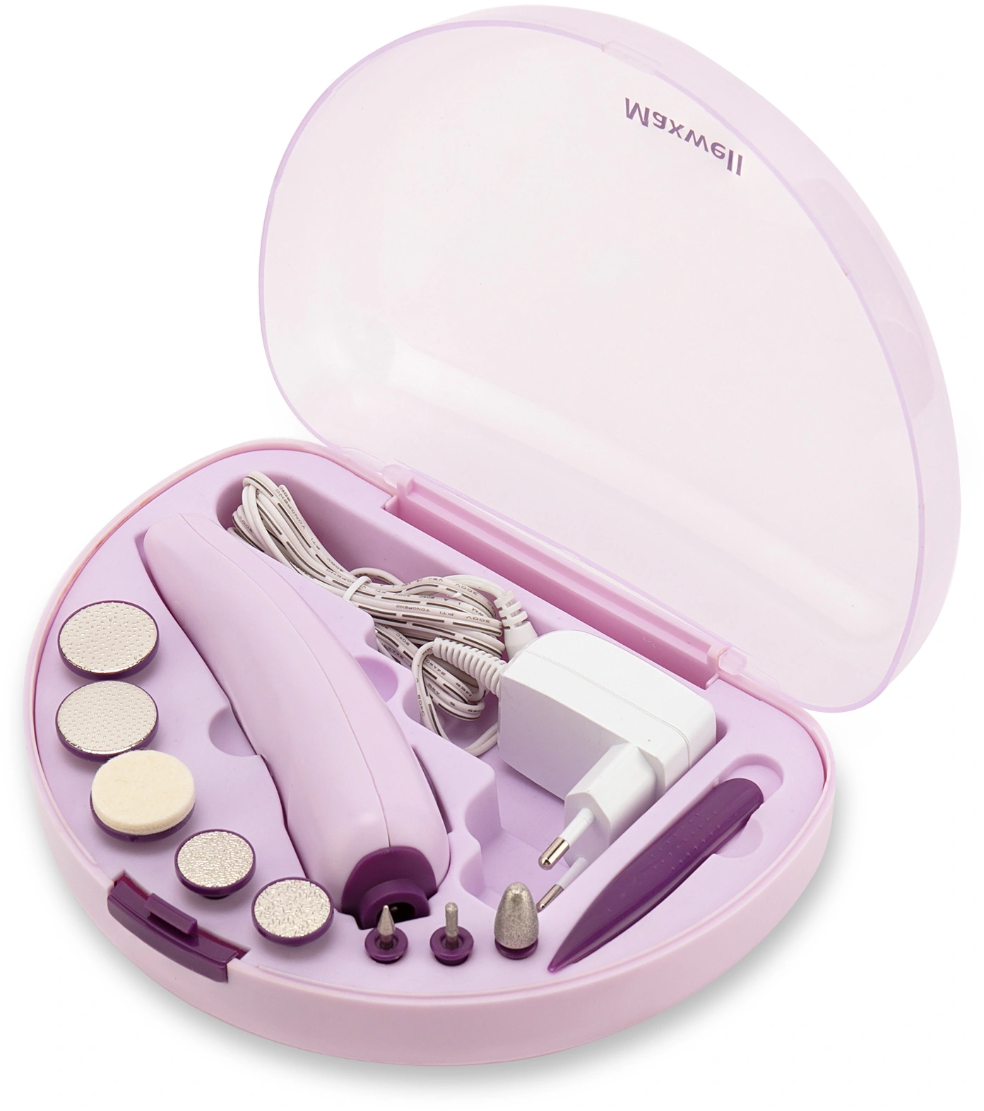 Маникюрный набор Maxwell MW-2601 насадок в компл.:8шт (подсветка) розовый
