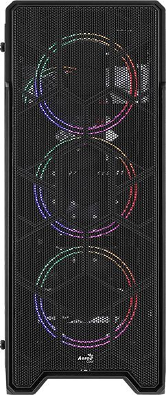 Корпус Aerocool Ore Saturn FRGB-G-BK-v1 черный без БП ATX 3x120mm 2xUSB2.0 1xUSB3.0 audio CardReader bott PSU