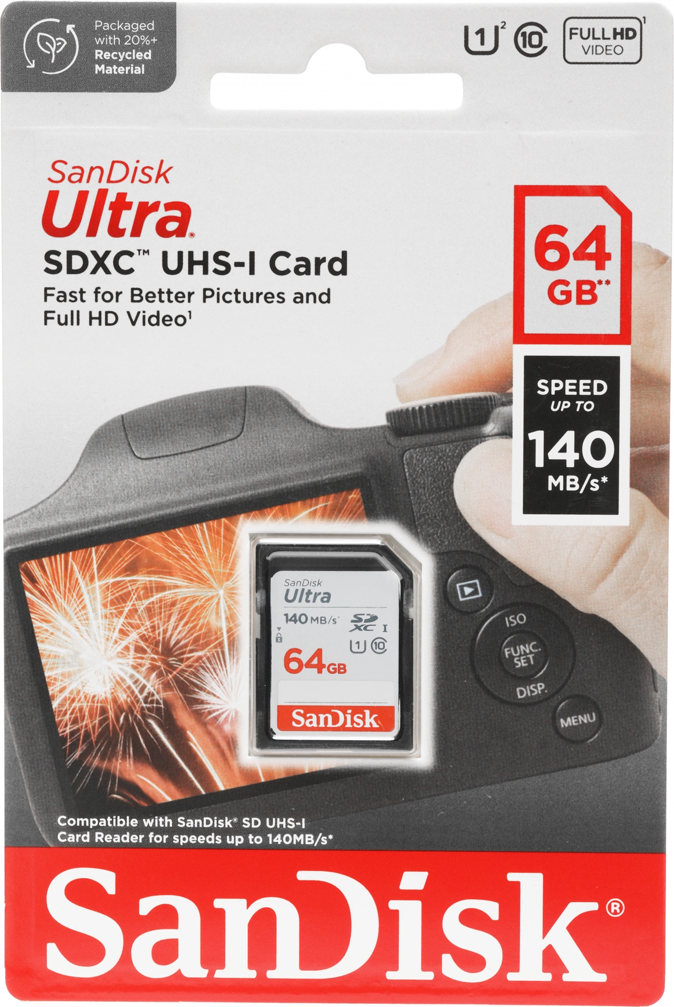 Флеш карта SDXC 64GB Sandisk SDSDUNB-064G-GN6IN Ultra