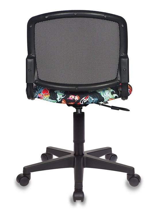 Кресло детское Бюрократ CH-296NX черный сиденье черный черепа сетка/ткань крестов. пластик