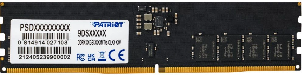 Память DDR5 16GB 6400MHz Patriot PSD516G64081C Signature RTL PC5-51200 CL52 DIMM 288-pin 1.1В single rank Ret