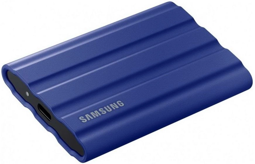 Накопитель SSD Samsung Original USB-C 2TB MU-PE2T0R/WW Shield T7 1.8" синий