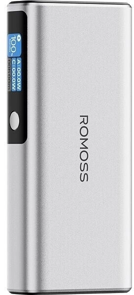 Мобильный аккумулятор Romoss PPU20 20000mAh QC/PD 130W 5A USB-A/2xUSB-C серый (6958377523018)