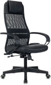 Кресло эргономичное Бюрократ CH-NOVA LUX черный сет./ткань/экокожа крестов. пластик