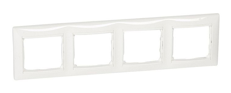Рамка Legrand Valena 774454 накладная 4x горизонтальный монтаж поликарбонат белый