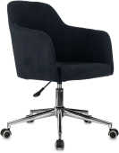 Кресло Бюрократ CH-390SL черный Alfa Black крестов. металл хром