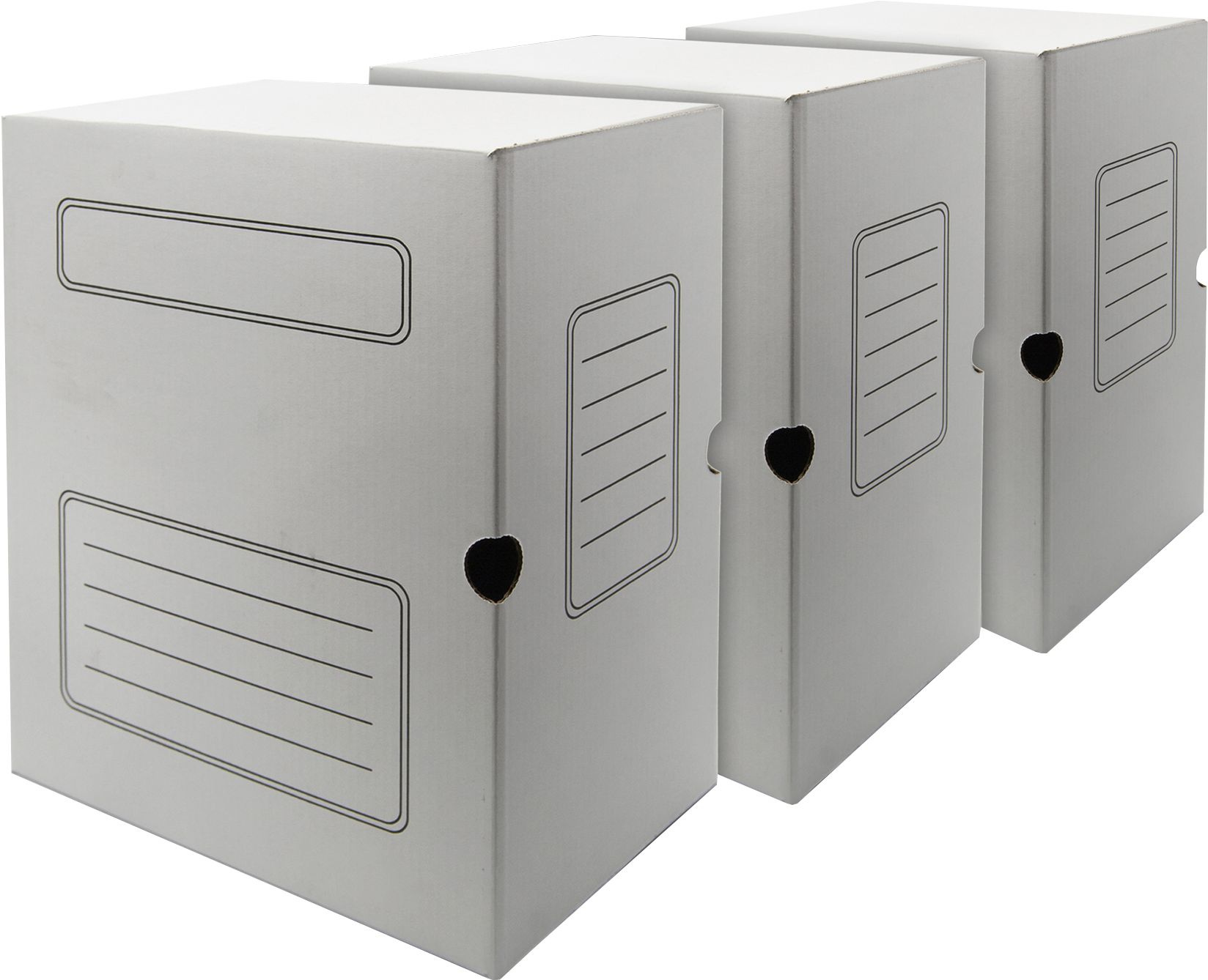 Короб архивный Silwerhof микрогофрокартон корешок 150мм белый (упак.:3шт)