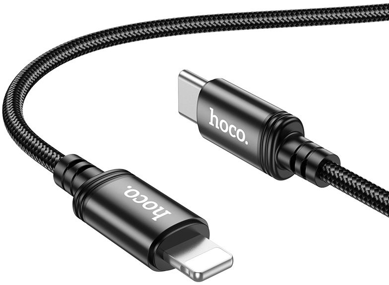 Кабель Hoco X89 Wind iP USB Type-C (m)-Lightning (m) 1м черный коробка