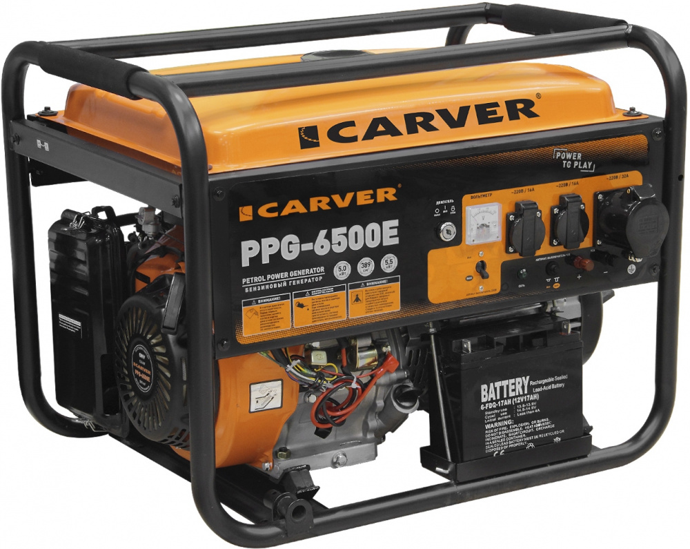 Генератор Carver PPG- 6500E 5.5кВт