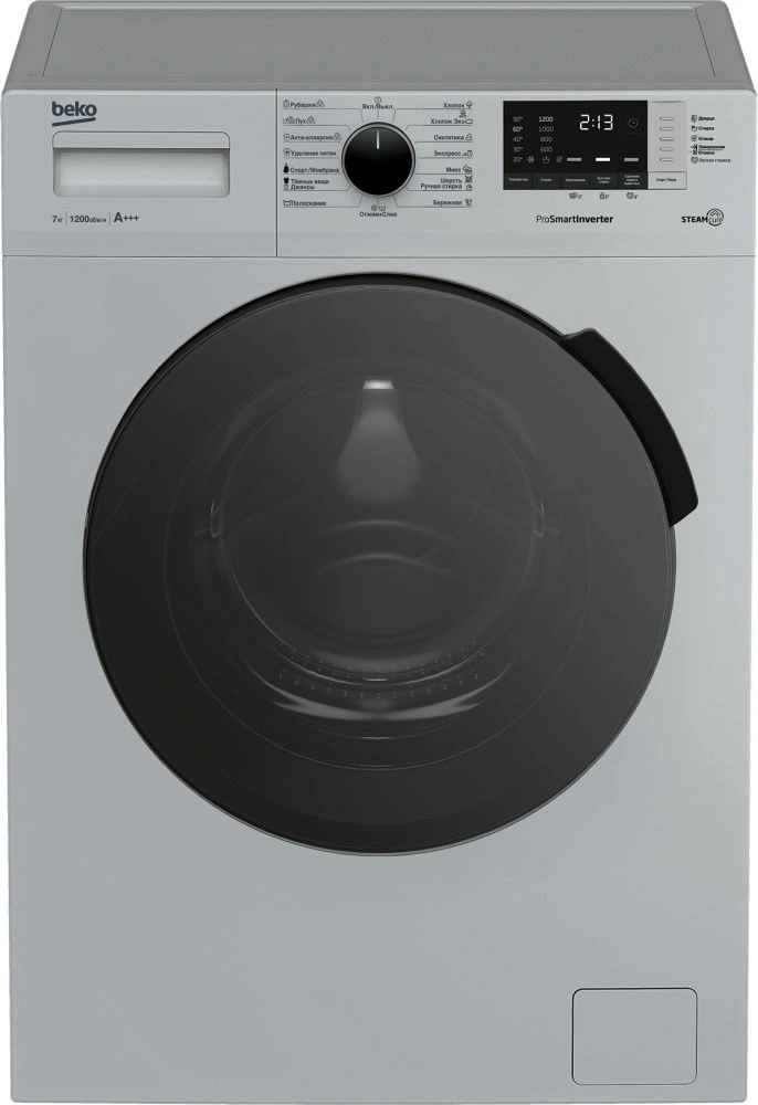 Стиральная машина Beko RSPE78612S класс: A загр.фронтальная макс.:7кг серебристый инвертор