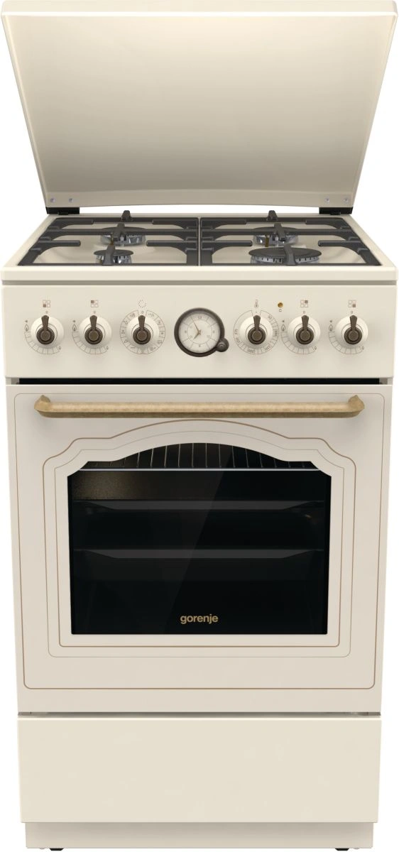 Плита Комбинированная Gorenje GKS5B70CLI бежевый (металлическая крышка) реш.чугун