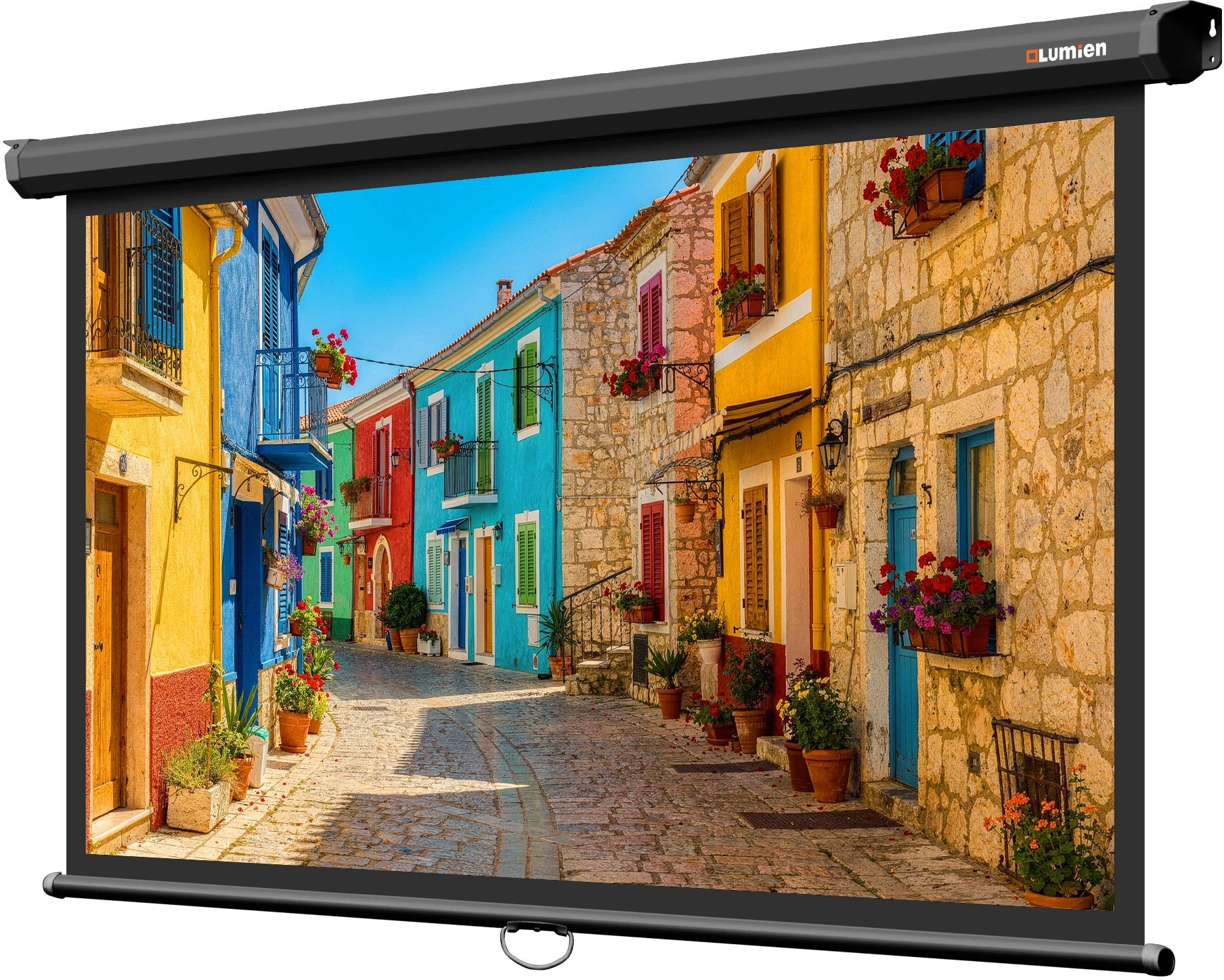 Экран Lumien 84" 137x192см Eco Picture LEP-100129 16:9 настенно-потолочный рулонный черный