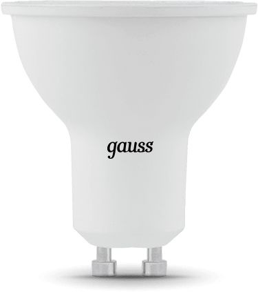 Лампа светодиодная Gauss Black 5Вт цок.:GU10 рефлек. 220B 4100K св.свеч.бел.нейт. MR16 (упак.:10шт) (101506205)