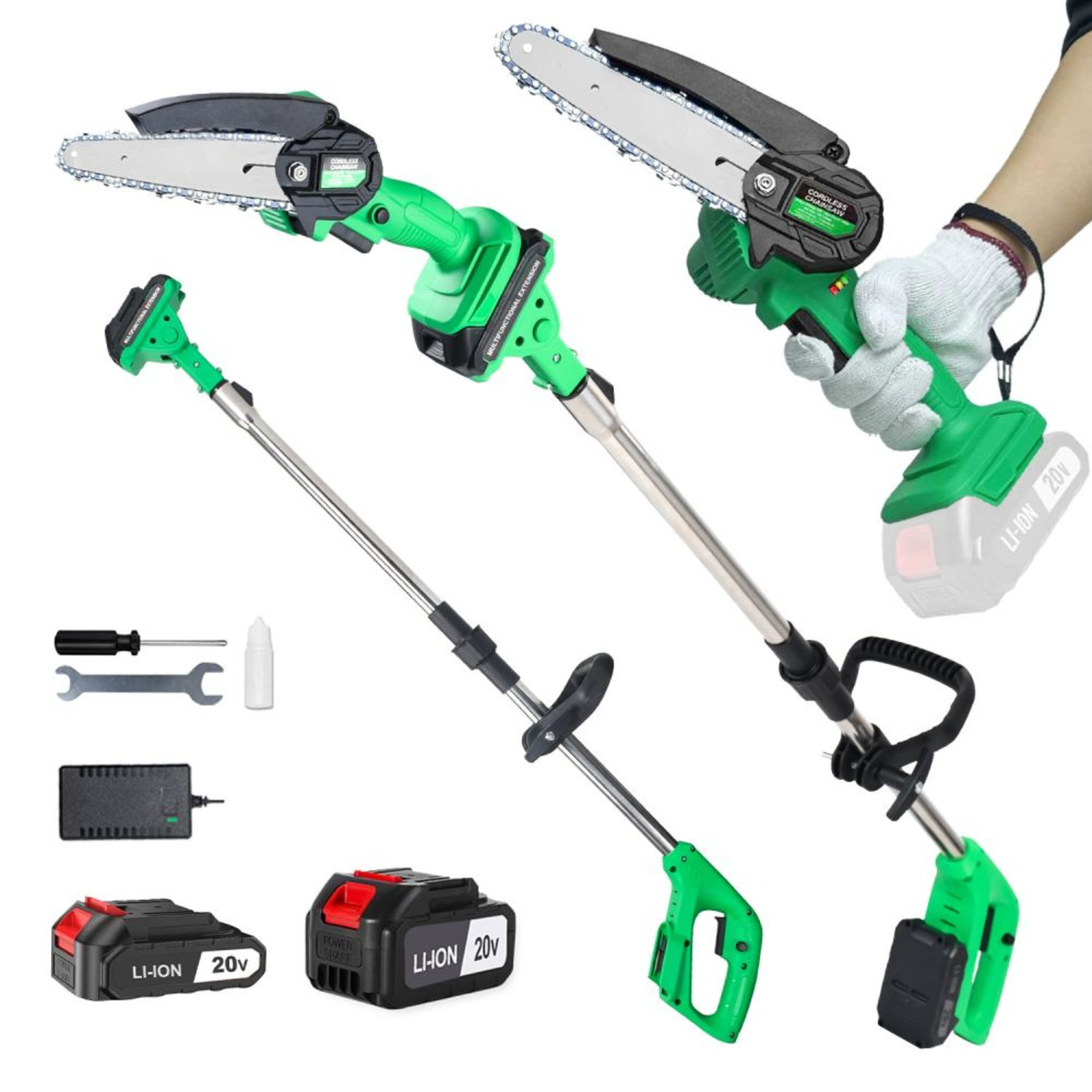Цепная пила Zitrek GreenSaw 20 Plus аккум. дл.шины:6" (15.2cm) 3Ач ЗУ (082-1856)