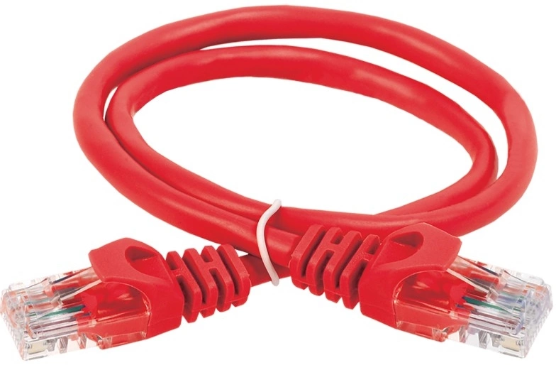 Патч-корд ITK PC04-C5EUL-05M U/UTP RJ-45 вил.-вилка RJ-45 кат.5E 0.5м красный LSZH
