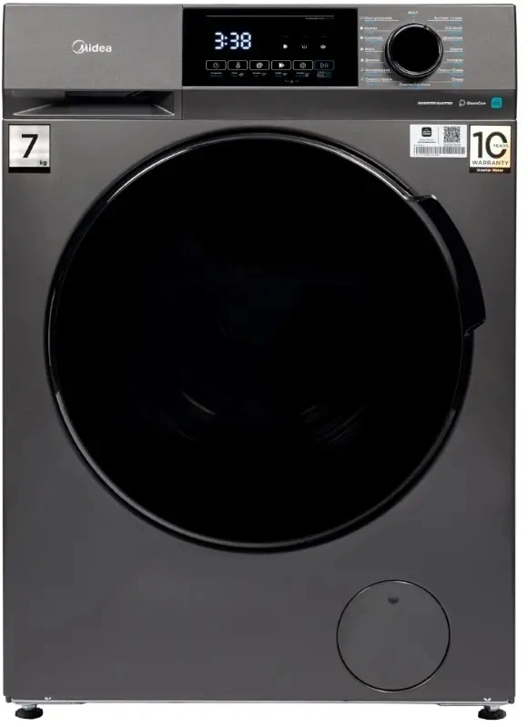 Стиральная машина Midea MFC3712BSW40/S класс: A загр.фронтальная макс.:7кг темно-серебристый инвертор