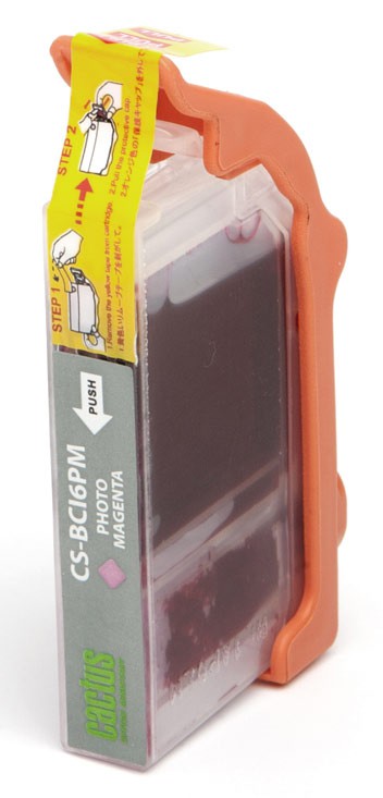 Картридж струйный Cactus CS-BCI6PM светло-пурпурный (12мл) для Canon BJC-8200/MP750/MP760/MP780/iP4000/iP5000/iP6000D/iP8500/S800/S820D/S830D/S900/S9000/i865/i905D/i9100/i950/i965/i990/i9900/i9951 с чипом