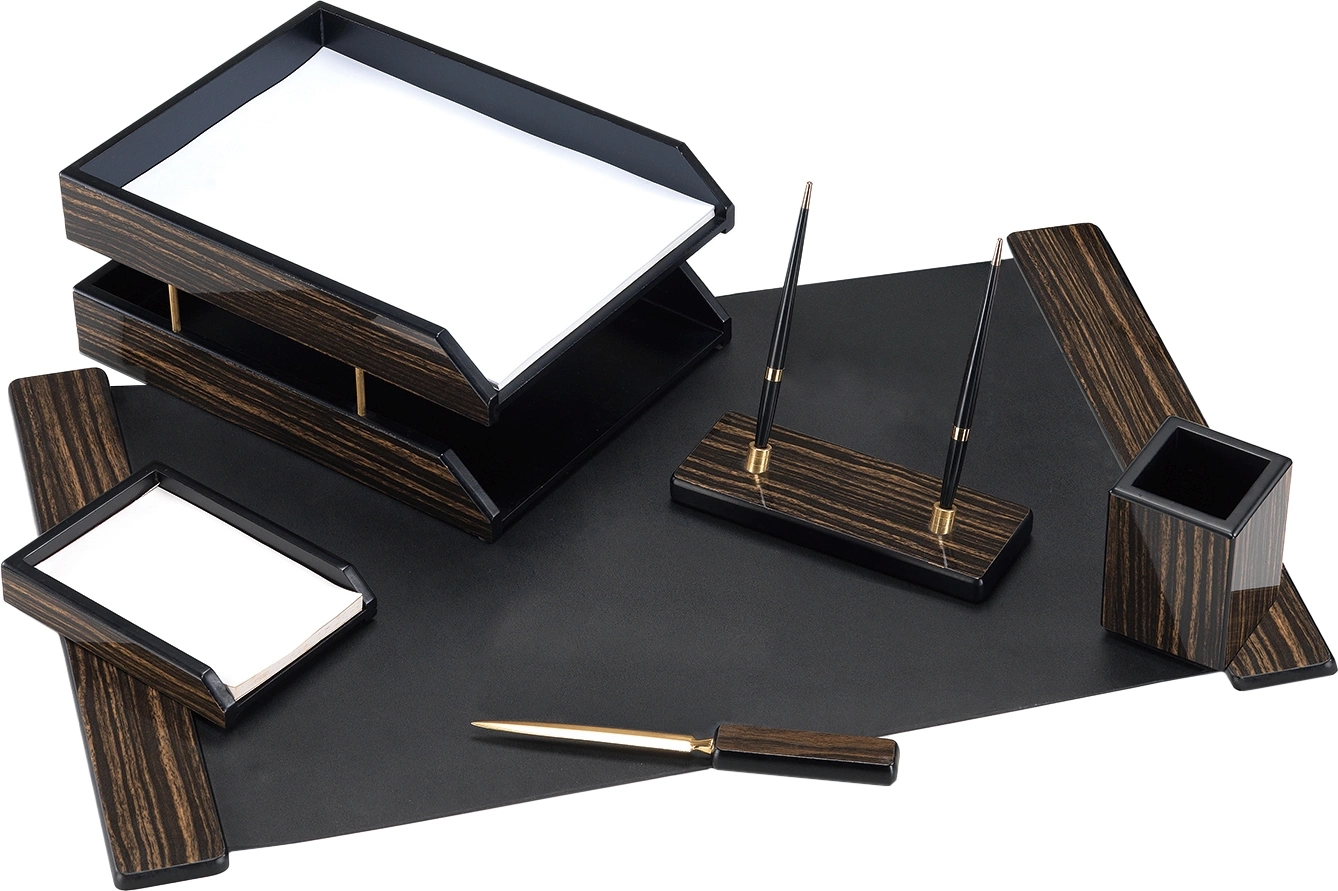 Настольный набор Good Sunrise 6FE-1A (6 предметов) черное дерево дерево/МДФ черный