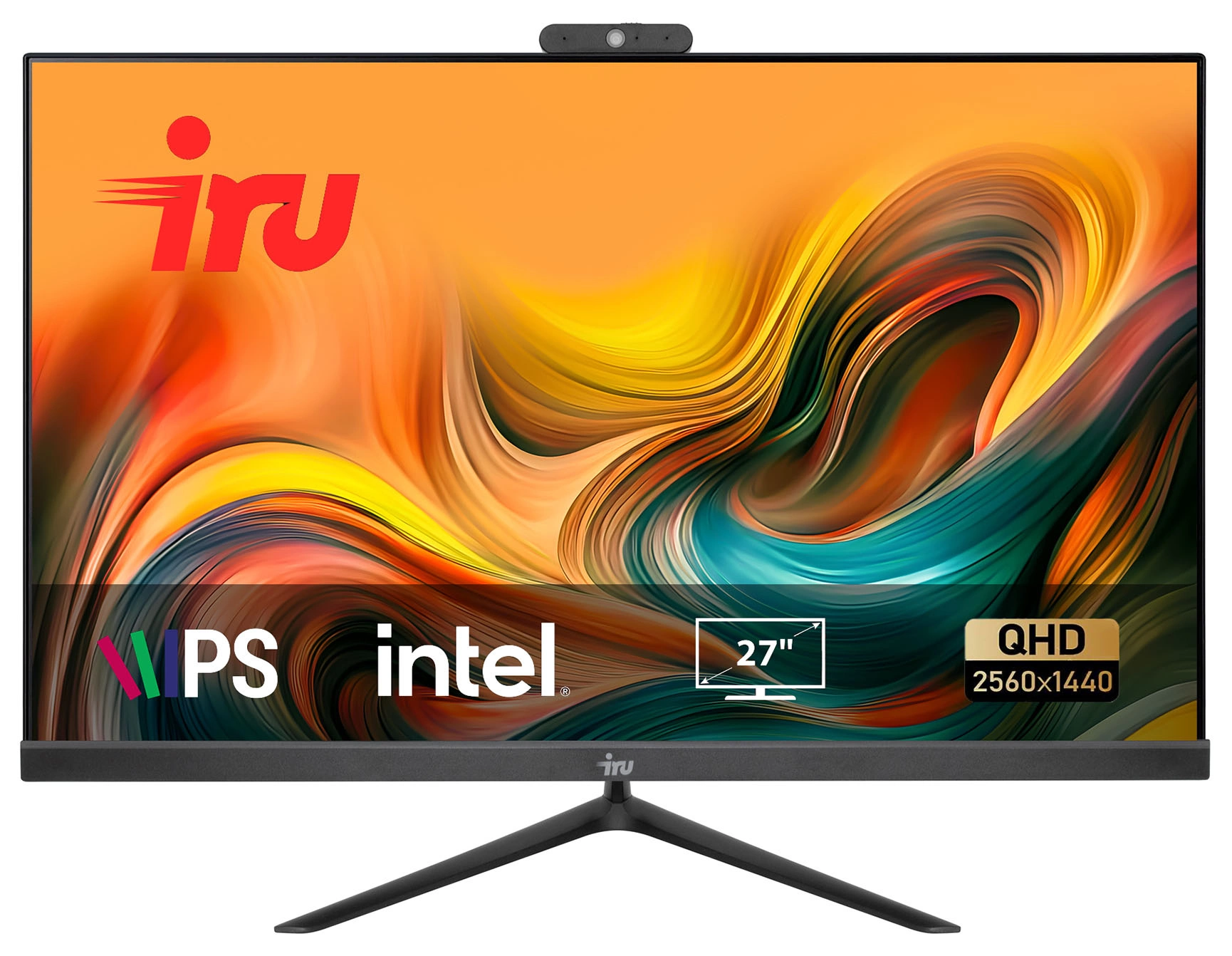 Моноблок IRU Tactio 27IH6K 27" QHD i5 12400 (2.5) 16Gb SSD1Tb UHDG 730 CR FreeDOS GbitEth WiFi BT 120W Cam черный 2560x1440 (RUS)