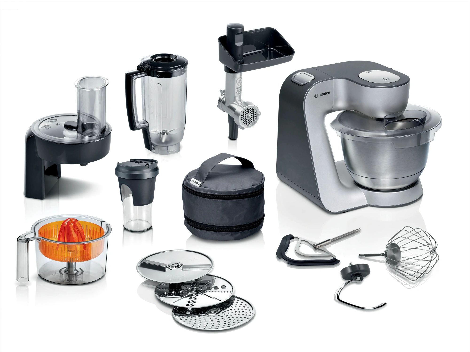 Кухонная машина Bosch MUM58359 1000Вт черный/серый