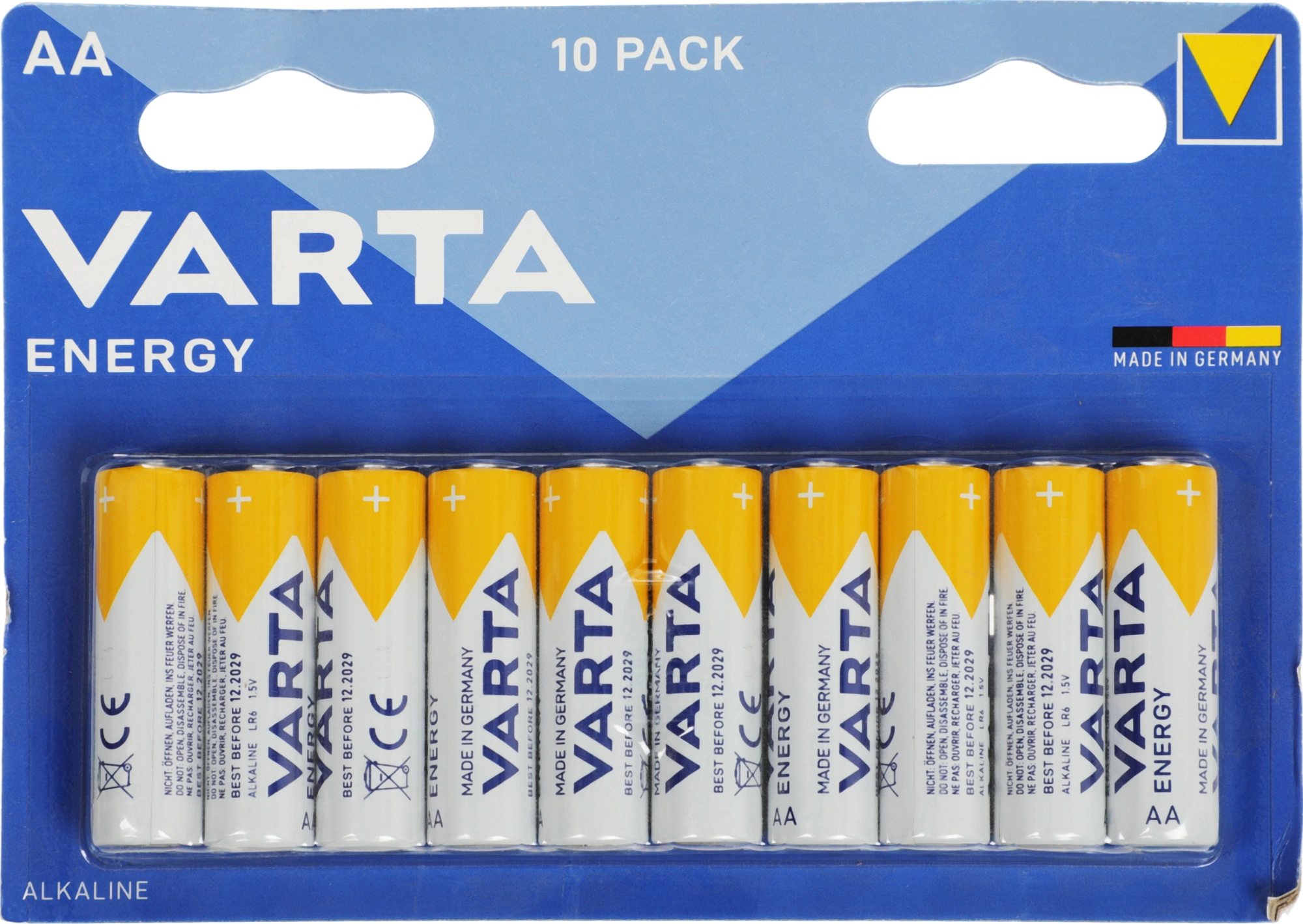 Батарея Varta Energy LR6 BL10 Alkaline AA (10шт) блистер