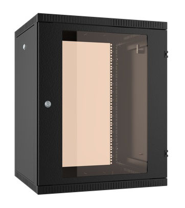 Шкаф коммутационный NT Wallbox 18-66 B (589172) настенный 18U 600x650мм пер.дв.стекл направл.под закл.гайки 160кг черный 600мм 35кг 880мм IP20 сталь