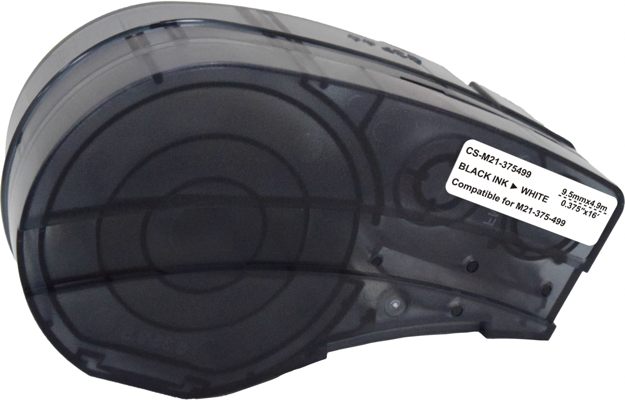 Картридж ленточный Cactus CS-M21-375499 черный на белом 9.5x4.9 для Brady BMP21-PLUS, BMP21-LAB