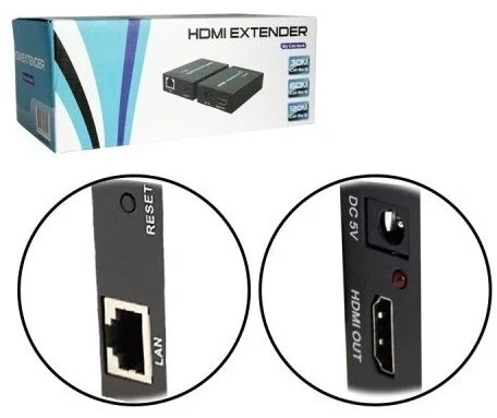 Адаптер аудио-видео Premier 5-877 HDMI (f)/RJ45 черный