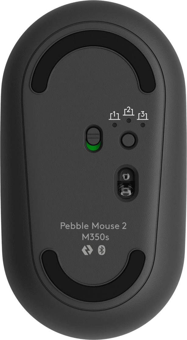 Мышь Logitech Pebble M350S графитовый оптическая (1000dpi) silent беспроводная BT/Radio USB (2but)