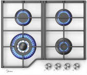 Газовая варочная поверхность Midea MG693TGW белый  (арт.2120106