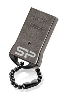 Флеш Диск Silicon Power 16GB Touch T01 SP016GBUF2T01V1K USB2.0 черный/серебристый