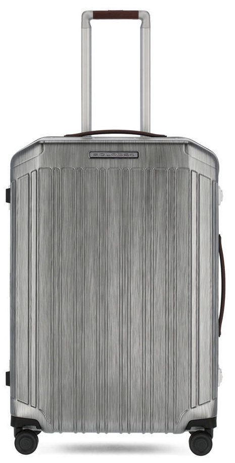Чемодан Piquadro PQ LM (BV4427PQLM/NCU) 46x68x26.5см 69л. 4.68кг. поликарбонат/натур.кожа темно-серый