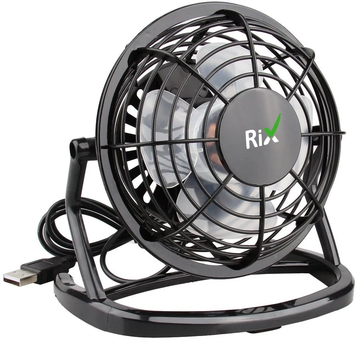 Вентилятор настольный RIX RDF-1500USB 2.5Вт скоростей:1 черный