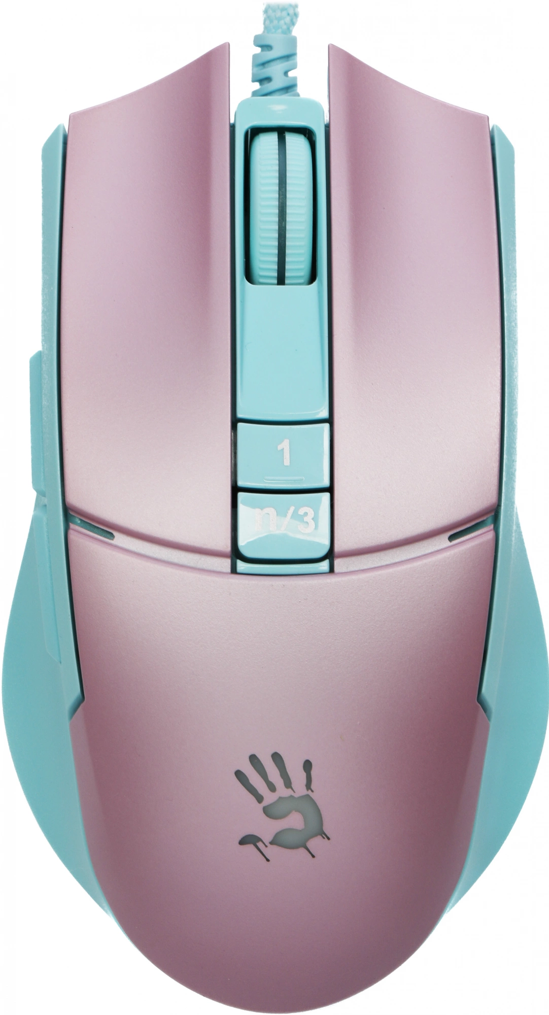 Мышь A4Tech Bloody L65 Max розовый/голубой оптическая 12000dpi USB 6but (L65 MAX/SKY PINK)