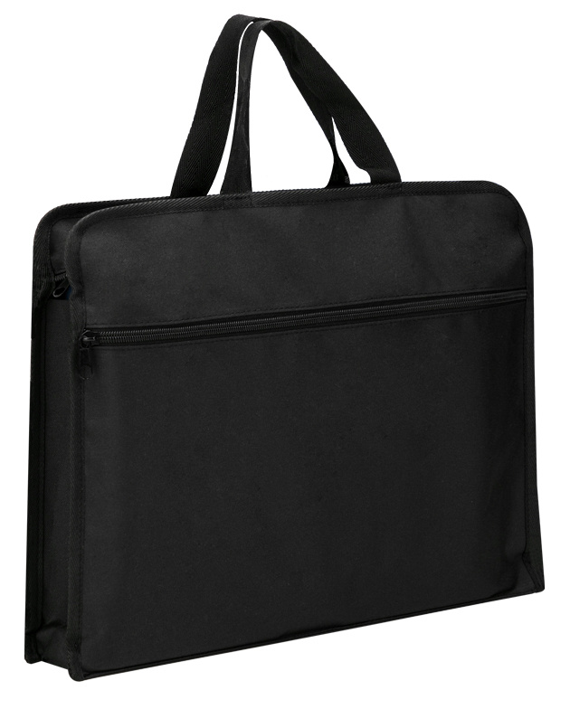 Папка-портфель Deli 63753BLACK 2 отдел. A4 текстиль черный