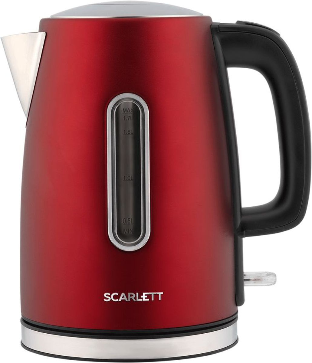 Чайник электрический Scarlett SC-EK21S83 1.7л. 2200Вт красный/черный корпус: металл