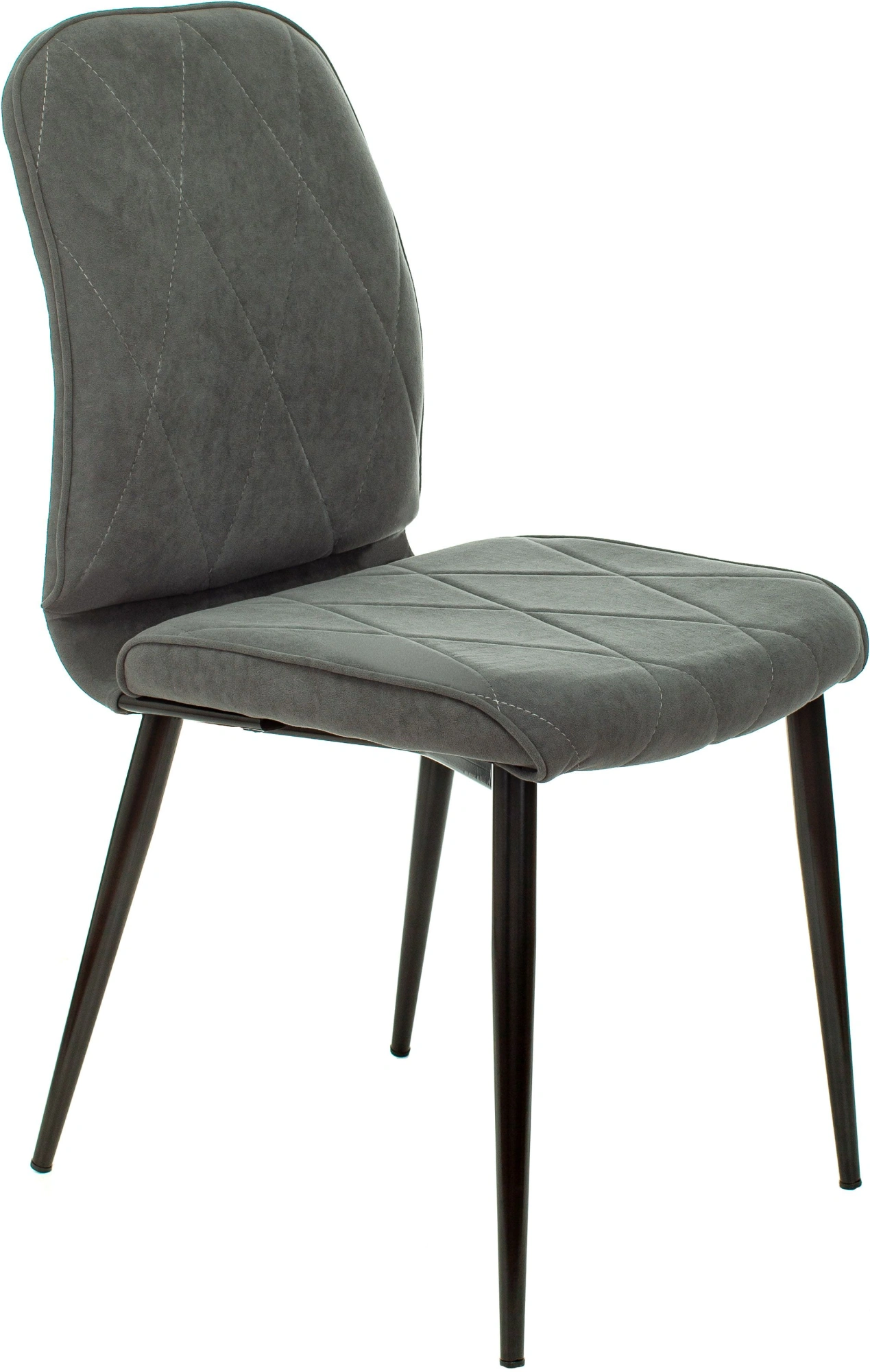 Стул для дома Бюрократ CH-K13 серый Alfa 44 металл черный на ножках (CH-K13_1/GREY)